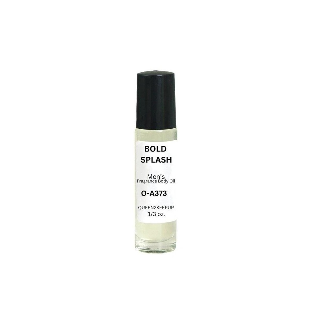 Bold Splash Men's Body Oil All Natural Fresh Spicy and Confident Roll-On Scent
